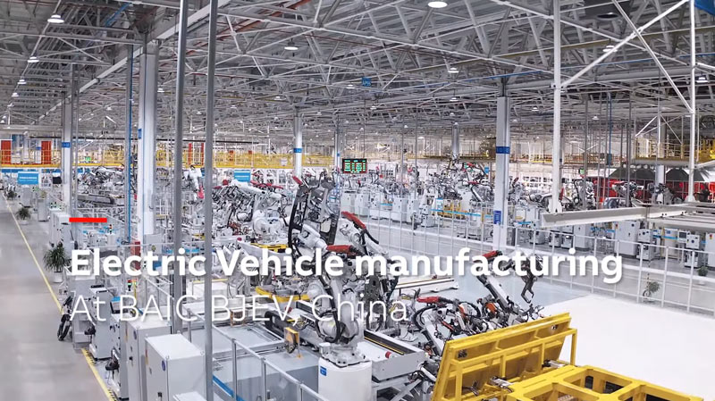 ABB Robots work at BAIC, China