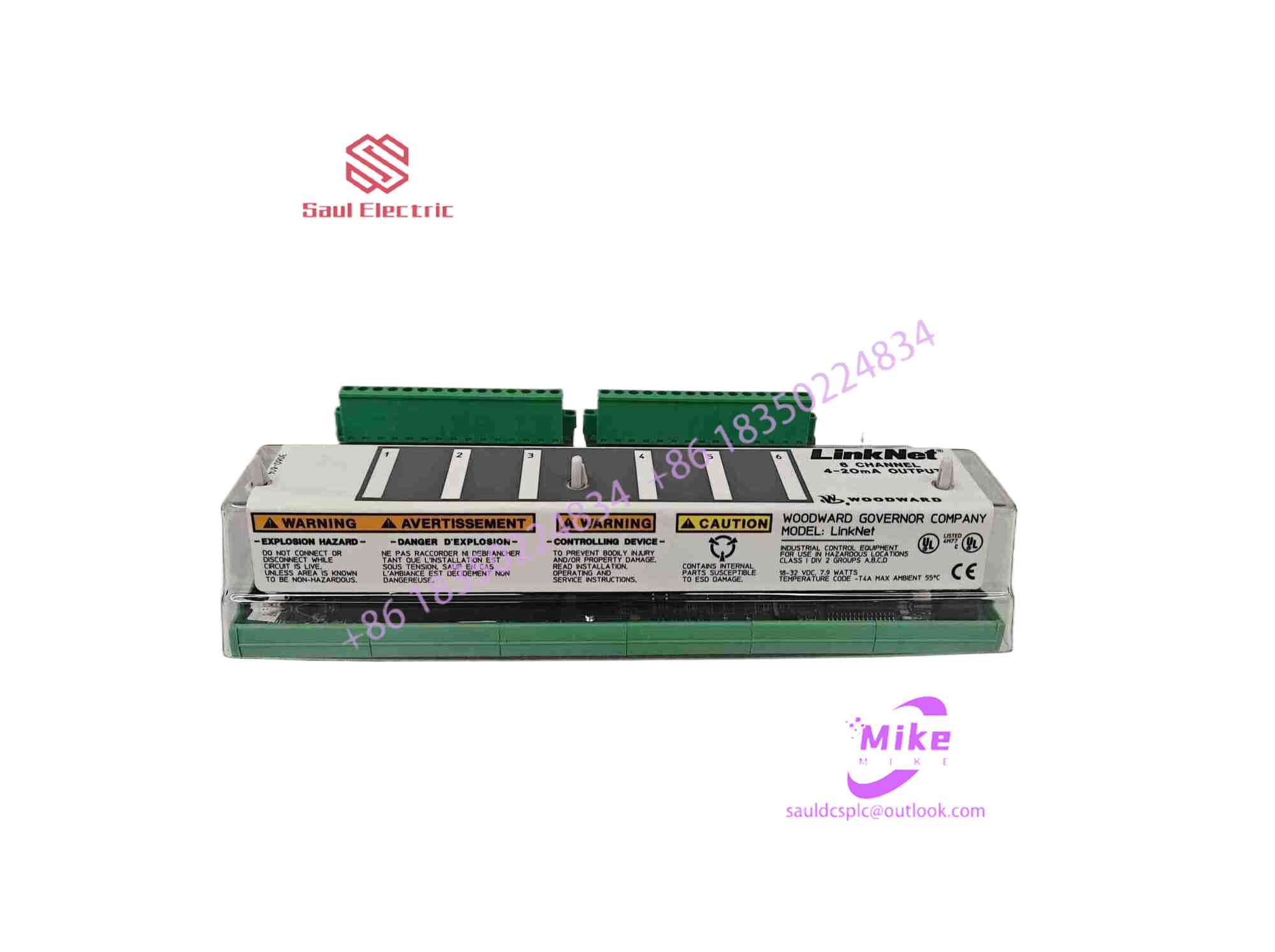 WOODWARD 9905-972 LINKNET 6 CHANNEL 4-20MA OUTPUT MODULE