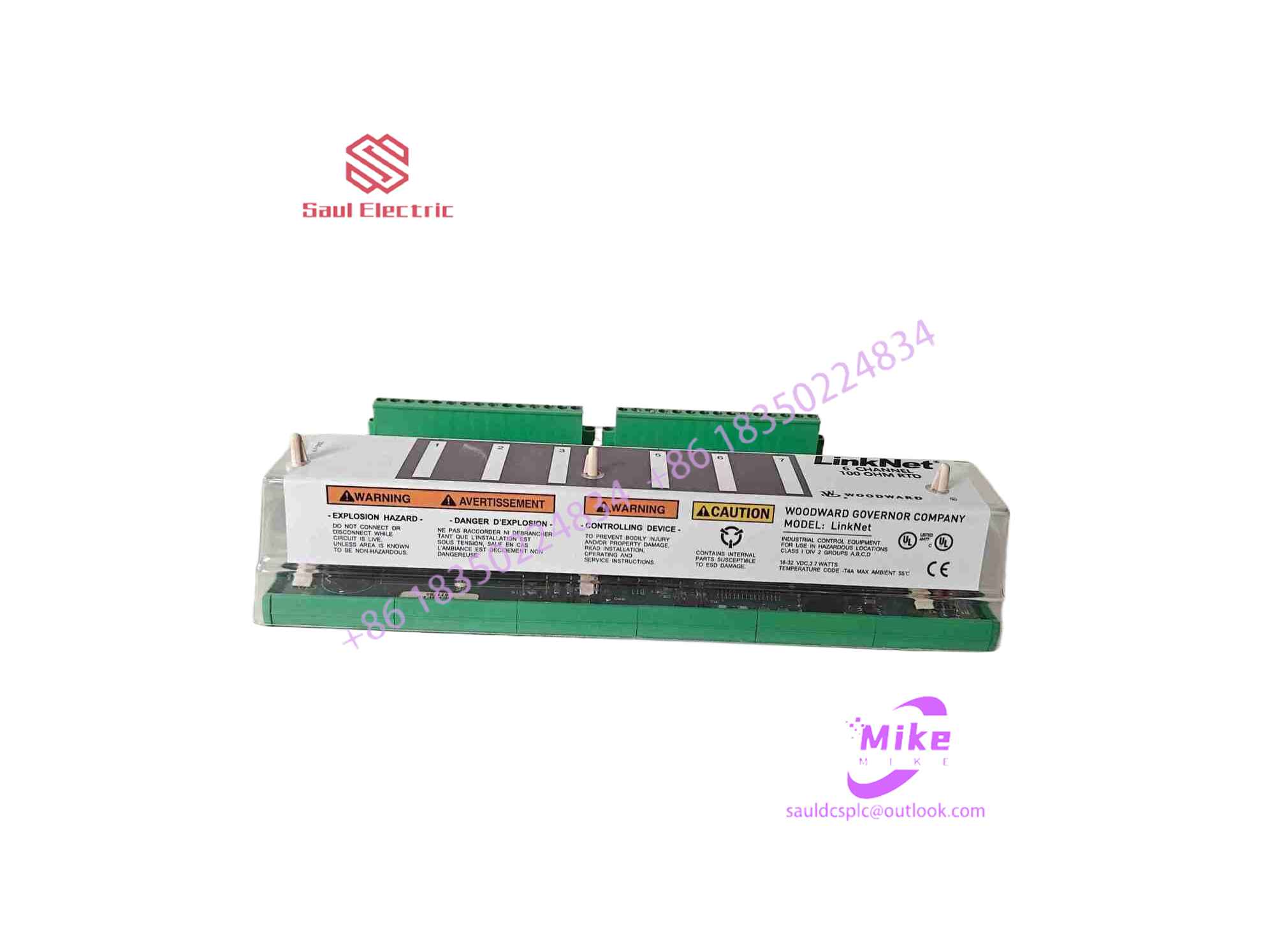 WOODWARD 9905-970 LINKNET 6 CHANNEL 100 OHM RTD MODULE