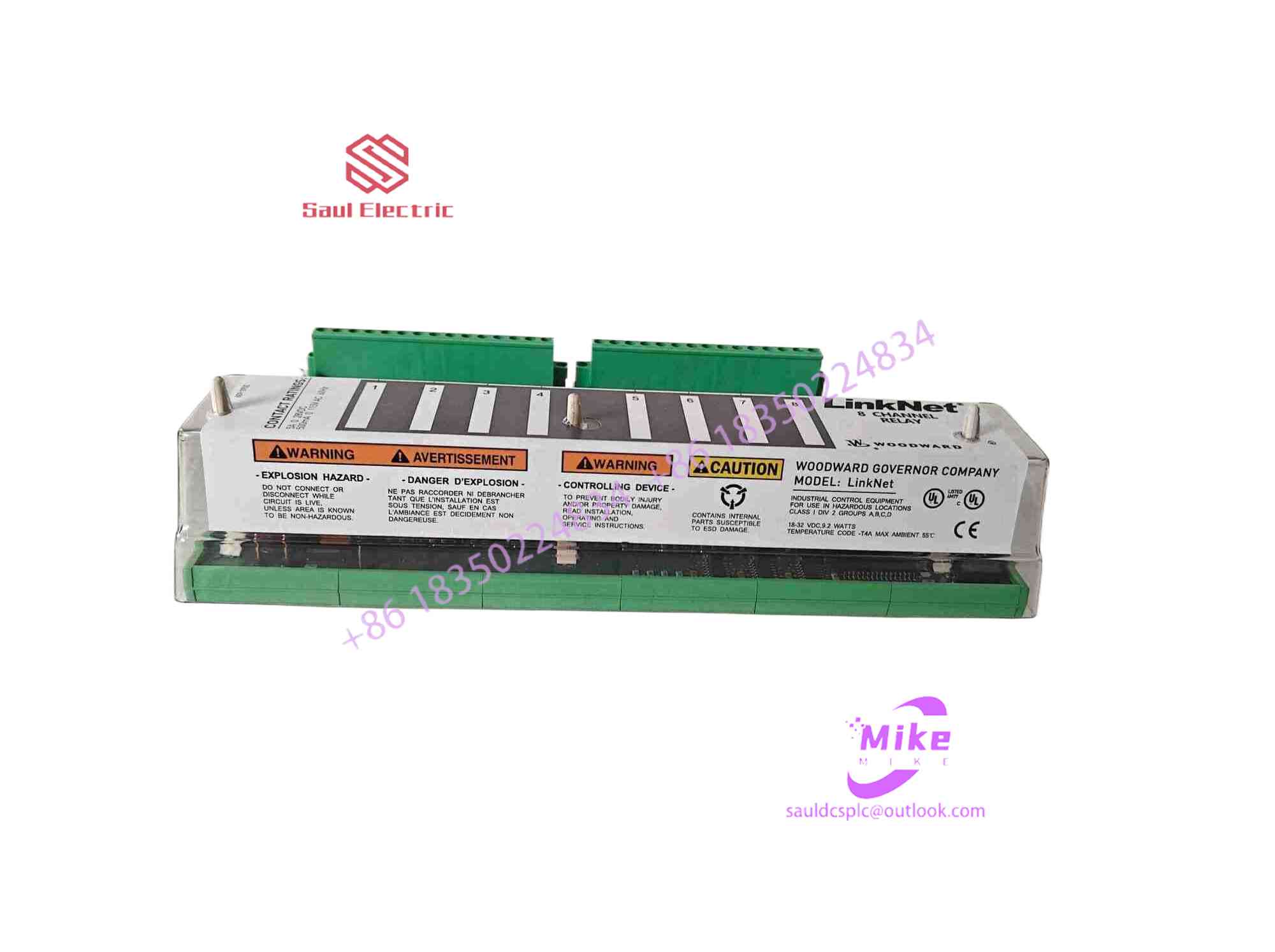 WOODWARD 9905-973 LINKNET 8 CHANNEL RELAY MODULE