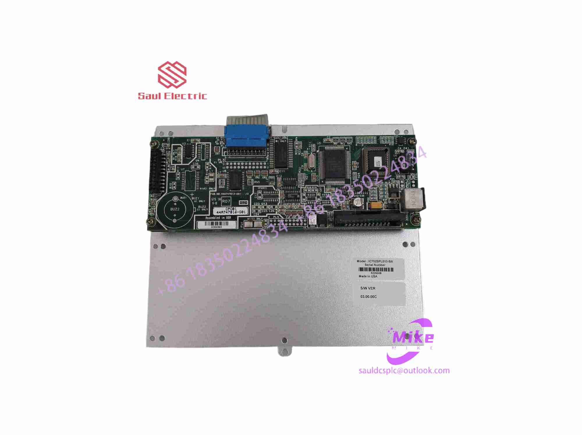 IC752SPL013 GE Ex2100 Excitation Control Interface Panel